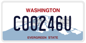 C00246U  license plate in WA