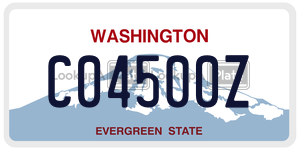 C04500Z license plate in Washington