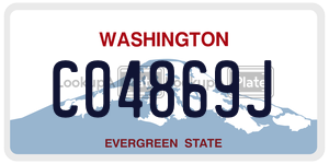 C04869J  license plate in WA
