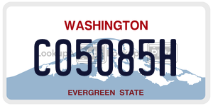 C05085H  license plate in WA