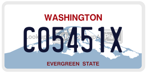 C05451X  license plate in WA