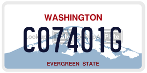 C07401G license plate in Washington