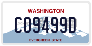 C09499D  license plate in WA
