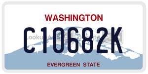 C10682K license plate in Washington
