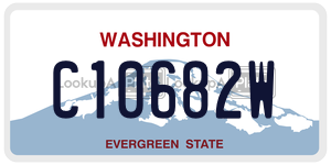 C10682W license plate in Washington