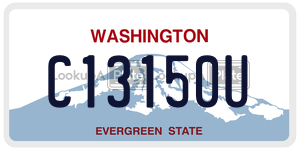 C13150U  license plate in WA