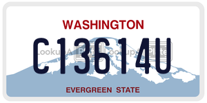 C13614U  license plate in WA