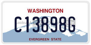 C13898G  license plate in WA