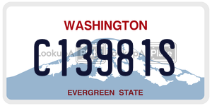 C13981S license plate in Washington
