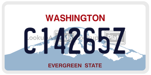 C14265Z  license plate in WA