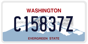 C15837Z  license plate in WA