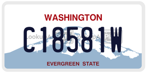 C18581W  license plate in WA
