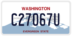 C27067U  license plate in WA