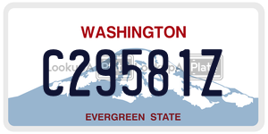 C29581Z license plate in Washington