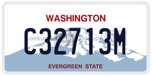 C32713M  license plate in WA