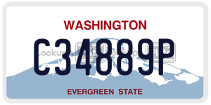 C34889P license plate in Washington