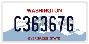 C36367G  license plate in WA