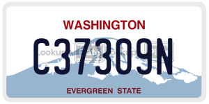 C37309N  license plate in WA