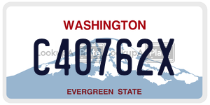 C40762X  license plate in WA
