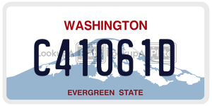 C41061D  license plate in WA