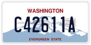 C42611A license plate in Washington