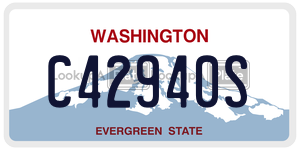 C42940S  license plate in WA