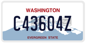 C43604Z license plate in Washington