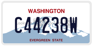 C44238W  license plate in WA