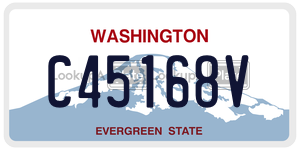 C45168V  license plate in WA