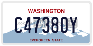 C47380Y license plate in Washington