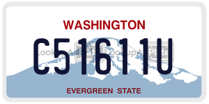 C51611U license plate in Washington