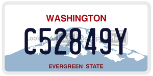 C52849Y  license plate in WA