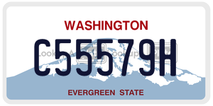C55579H  license plate in WA