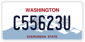C55623U  license plate in WA