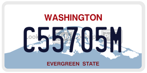 C55705M  license plate in WA