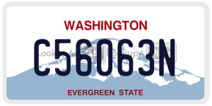 C56063N license plate in Washington