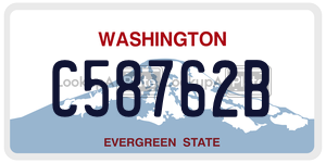 C58762B  license plate in WA