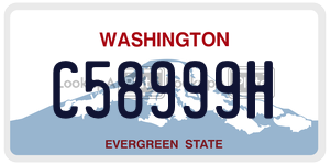 C58999H  license plate in WA
