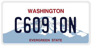 C60910N  license plate in WA