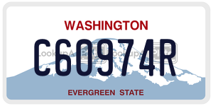 C60974R  license plate in WA