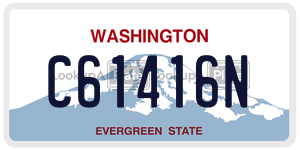 C61416N license plate in Washington