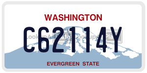 C62114Y  license plate in WA