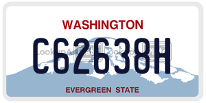 C62638H  license plate in WA