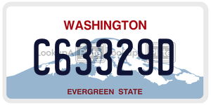 C63329D  license plate in WA
