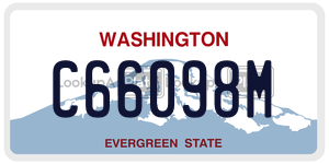 C66098M license plate in Washington