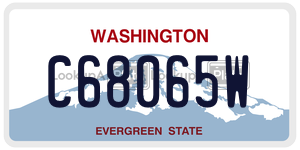 C68065W  license plate in WA