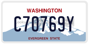 C70769Y  license plate in WA