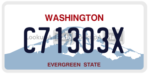 C71303X  license plate in WA