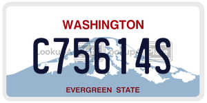C75614S license plate in Washington