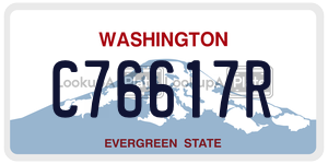 C76617R  license plate in WA